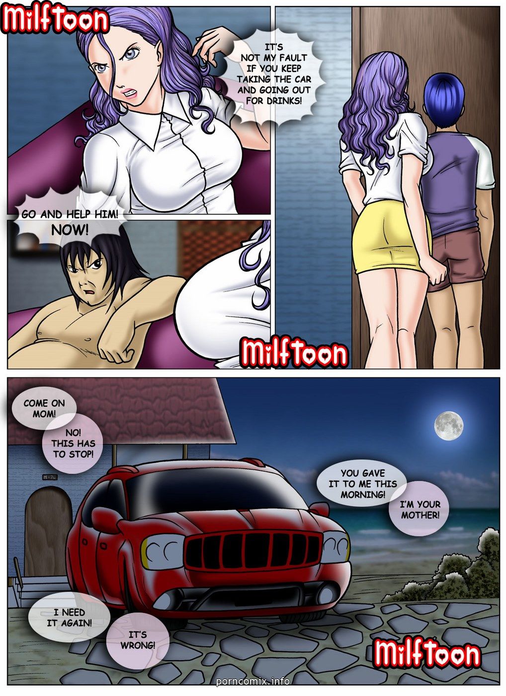 Milftoon- Beach Adventure 2-3 page 1