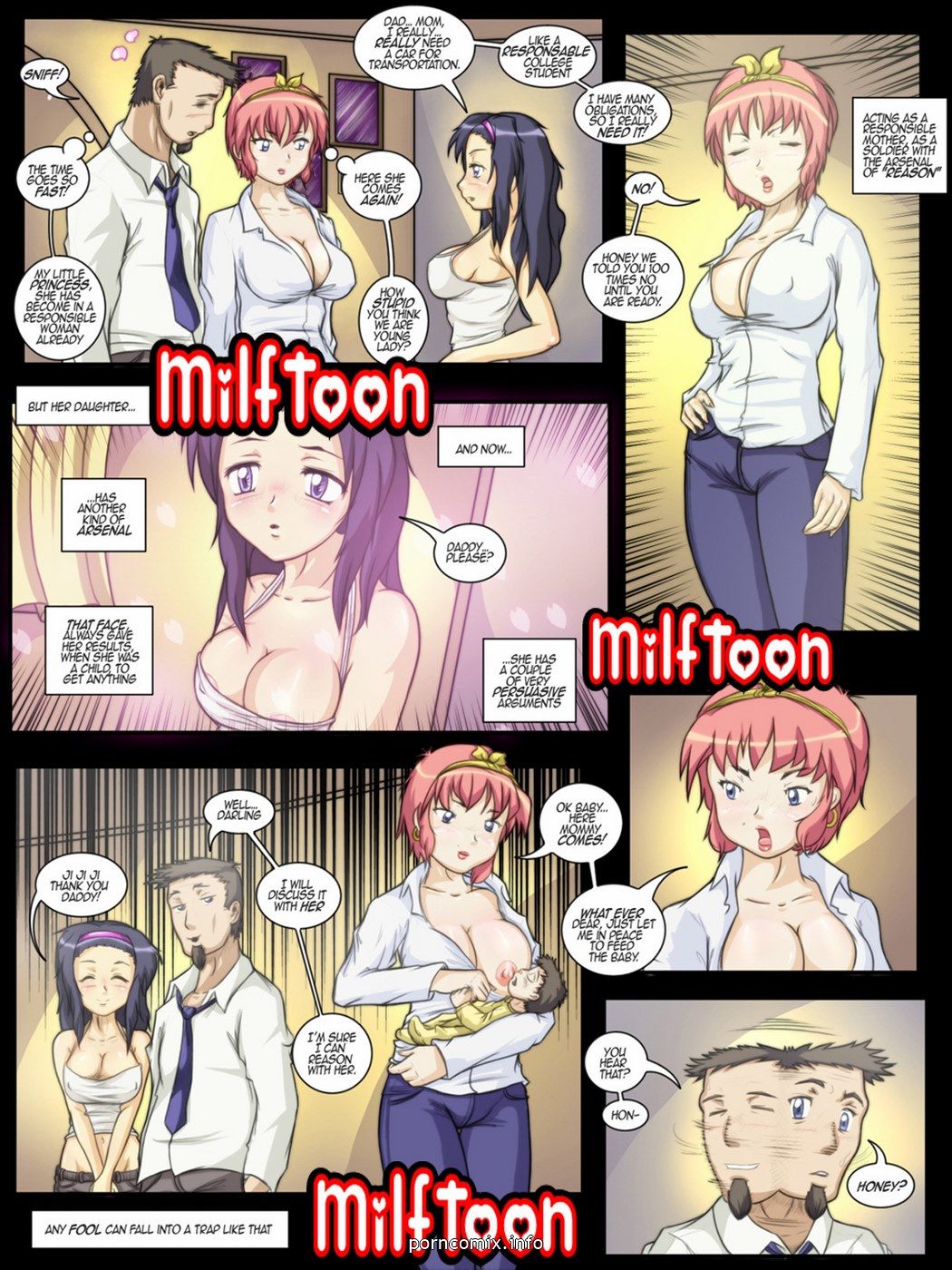 Milftoon – The Car and The Tatoo page 1