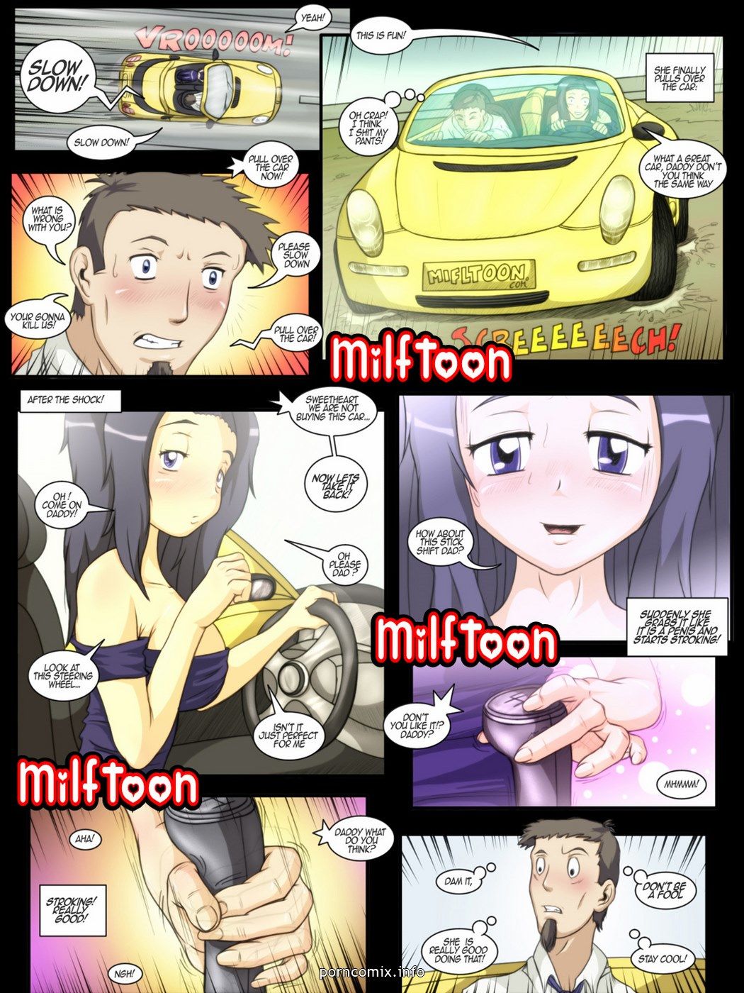 milftoon – De Auto en De tatoo page 1