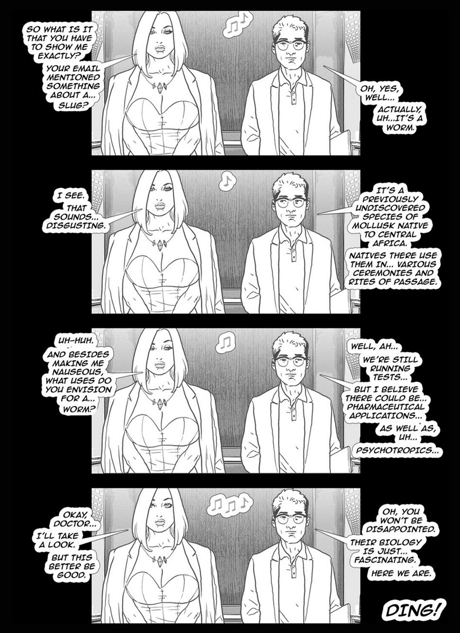 Emma Frost VS The Brain Worms - part 2 page 1