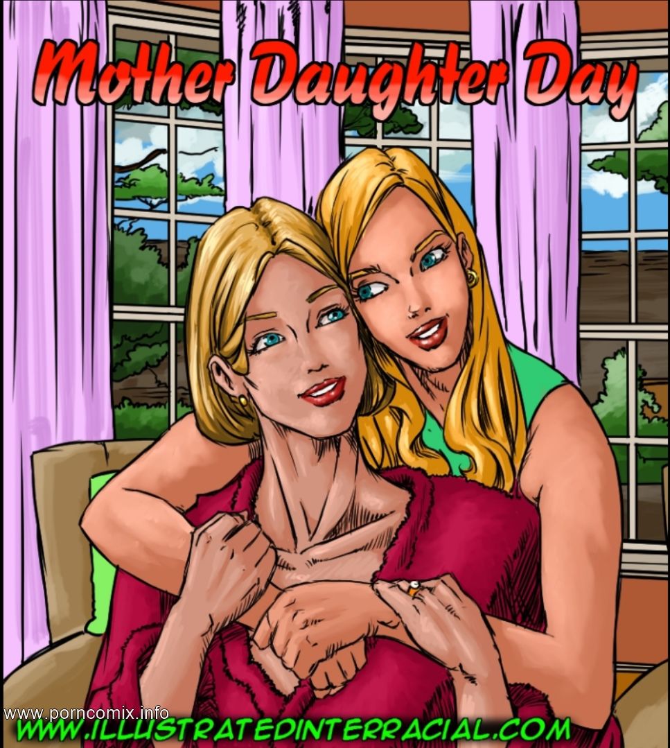 иллюстрированный межрасовые мать дочь День page 1