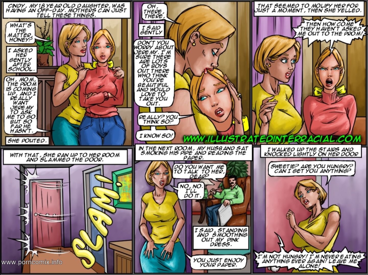 illustrated interracial- Mother Daughter Day page 1