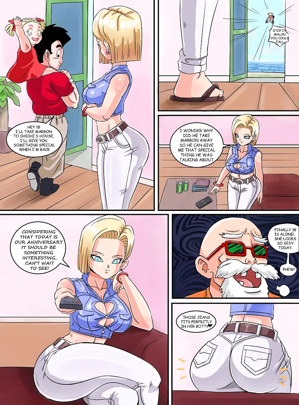 มังกร ลูกบอล ซี android 18 นี่ คนเดียว – สีชมพู pawg page 1