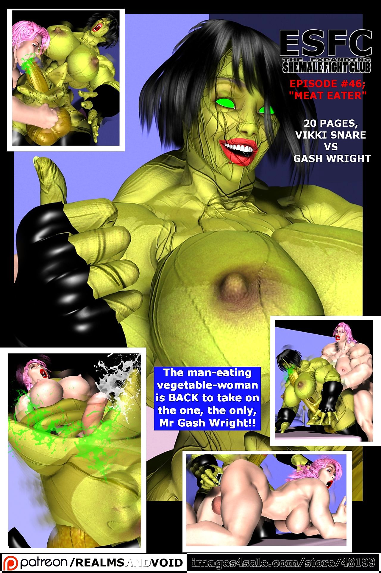 Meat Eater- Expanding Shemale Fight Club 46 page 1