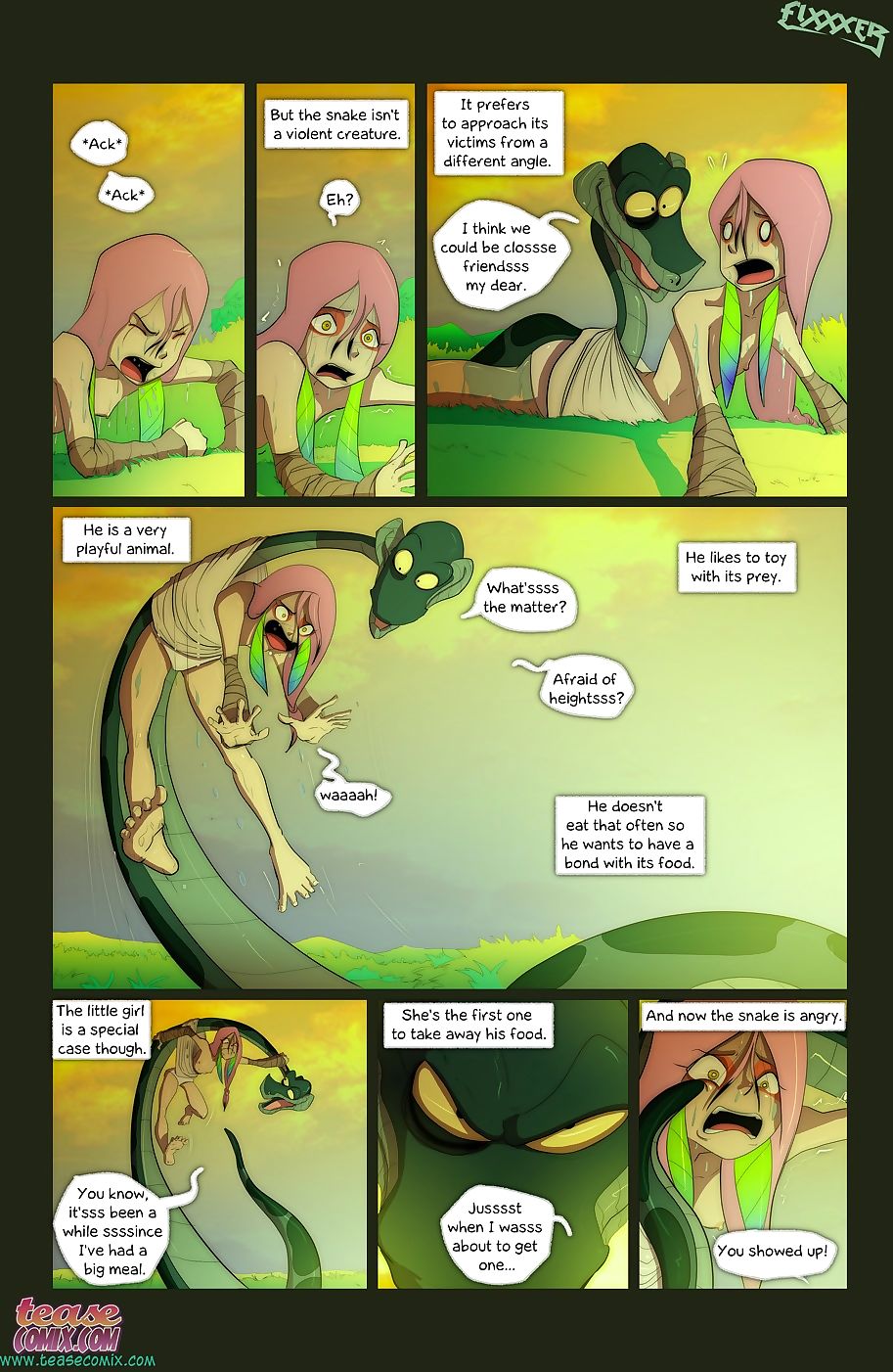 der Schlange und Mädchen 2 teasecomix page 1