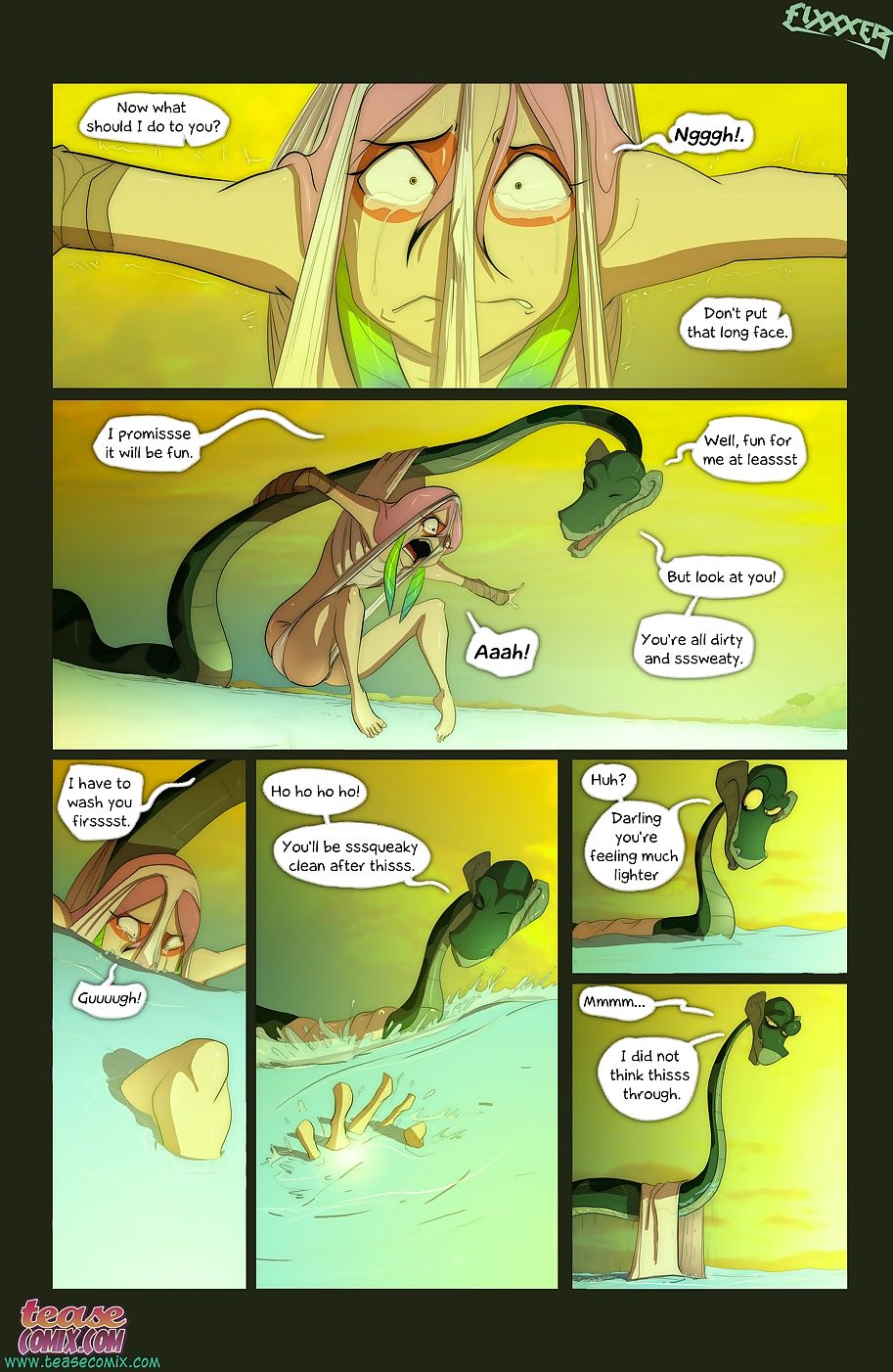 из змея и девушка 2 teasecomix page 1