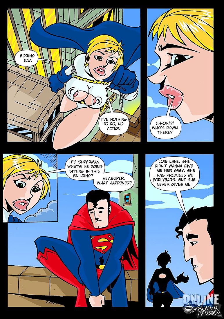 Power Girl gets asshole Fuck- Online Superheroes page 1
