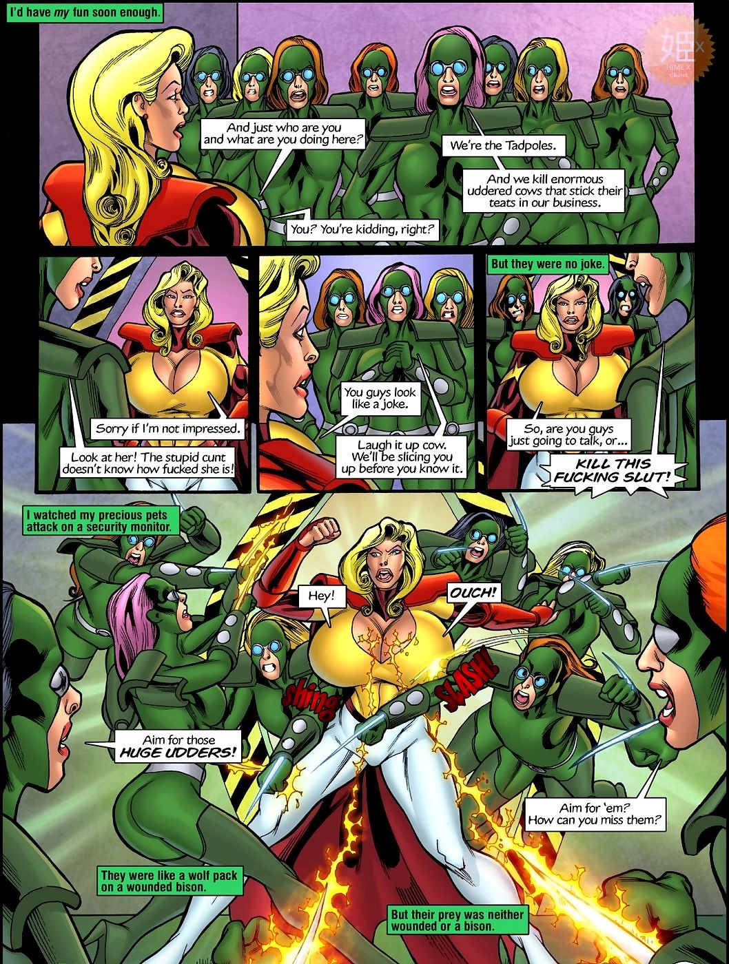 superheroine Merkez güçlü İnek page 1