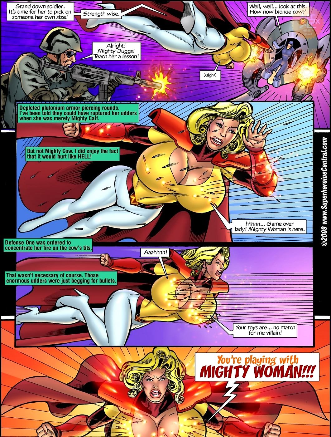 superheroína Central poderoso Vaca page 1