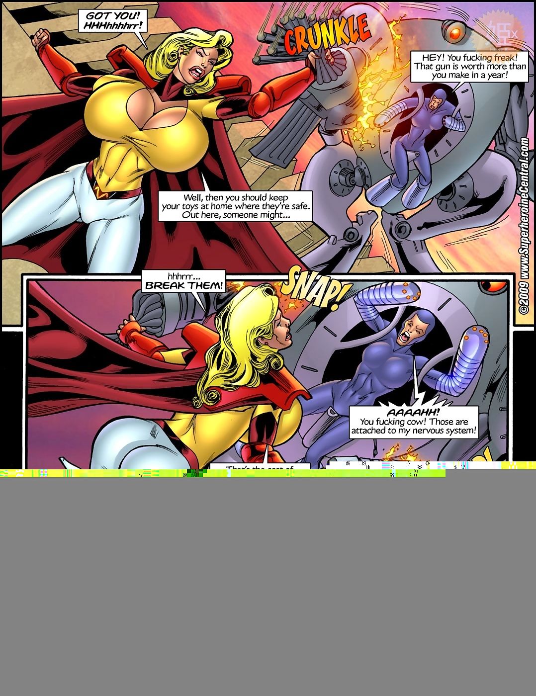 superheroína Central poderoso Vaca page 1